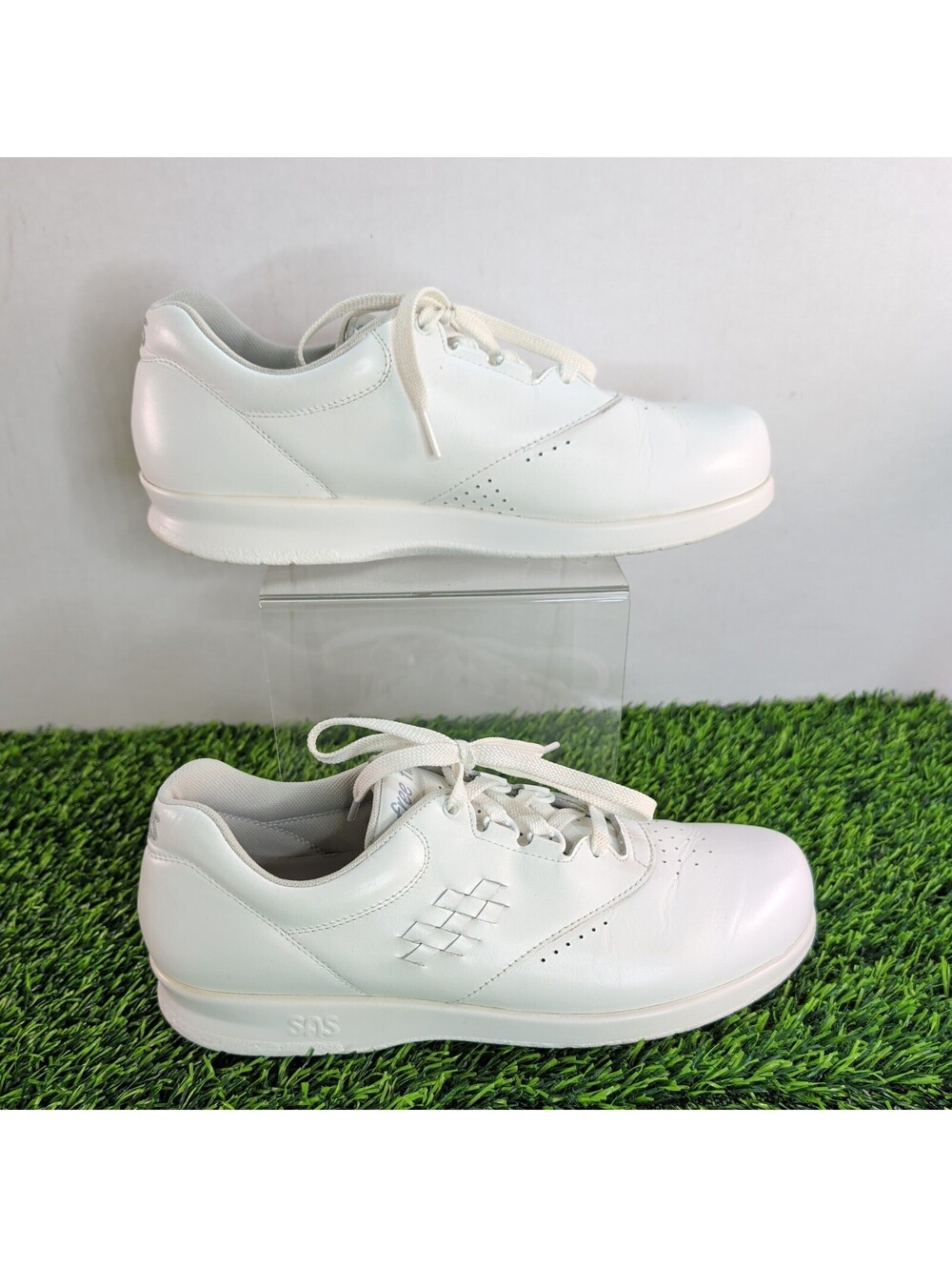 SAS Womens Tripad Comfort Leather Oxford Walking Comfort White 9.5 N